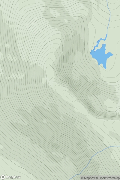 Thumbnail image for Creag nan Clachan Geala showing contour plot for surrounding peak