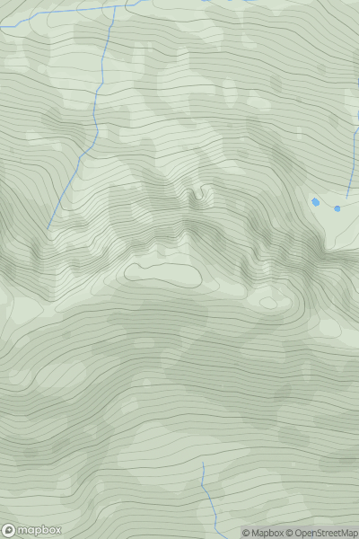 Thumbnail image for Sgurr nan Spainteach showing contour plot for surrounding peak