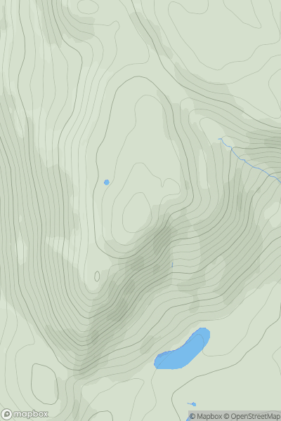 Thumbnail image for Craig a Barns South Top showing contour plot for surrounding peak
