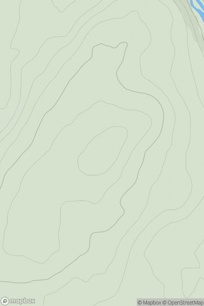 Thumbnail image for Insh Hill showing contour plot for surrounding peak