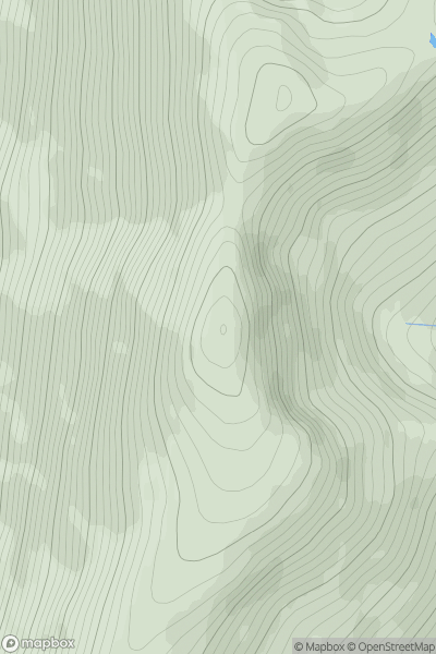 Thumbnail image for Mullach na Dheiragain showing contour plot for surrounding peak