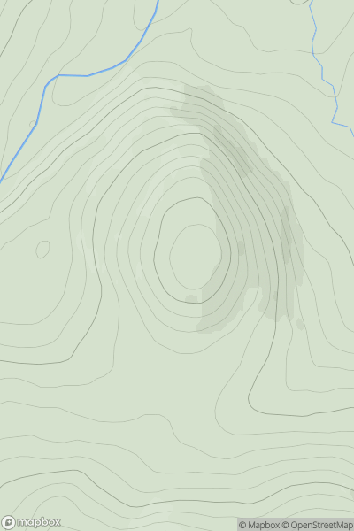 Thumbnail image for Auchnacraig Hill showing contour plot for surrounding peak