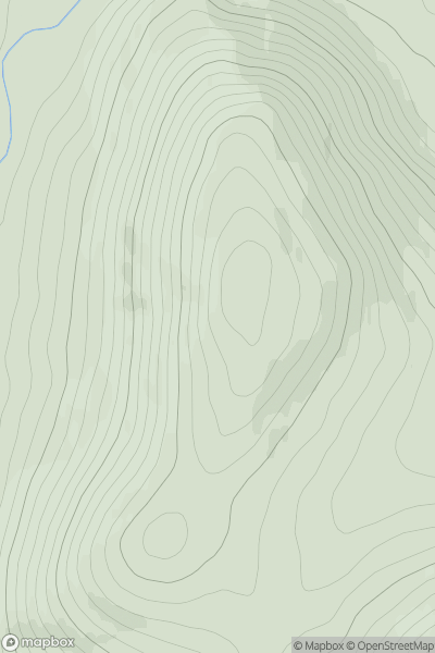 Thumbnail image for Creag Phiobaid showing contour plot for surrounding peak
