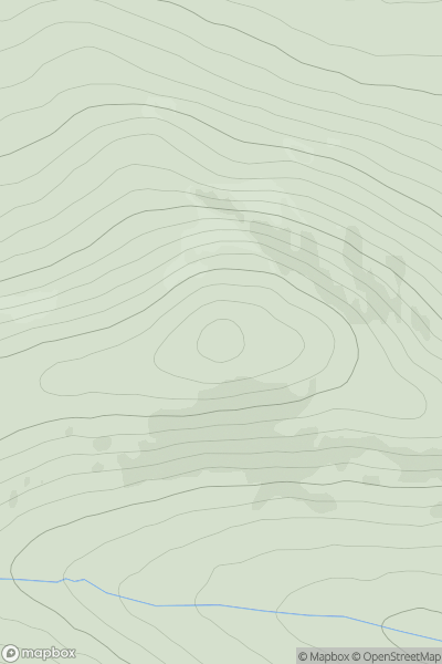 Thumbnail image for Cowie Hill showing contour plot for surrounding peak