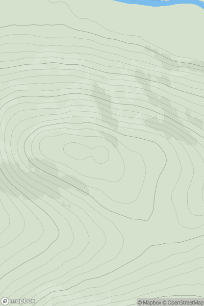 Thumbnail image for Craig of Dalhastnie showing contour plot for surrounding peak