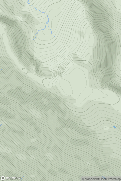 Thumbnail image for Meall an Fhuarain Mhoir showing contour plot for surrounding peak