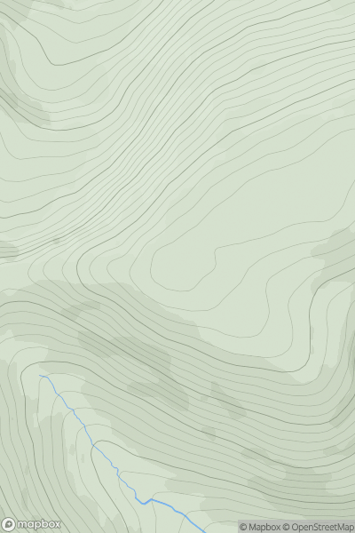 Thumbnail image for Toll Creagach West Top showing contour plot for surrounding peak