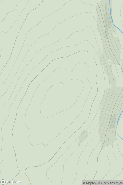 Thumbnail image for Ord of Tillyfumerie showing contour plot for surrounding peak