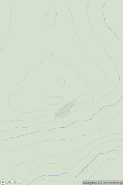 Thumbnail image for Hill of Kirriemuir showing contour plot for surrounding peak
