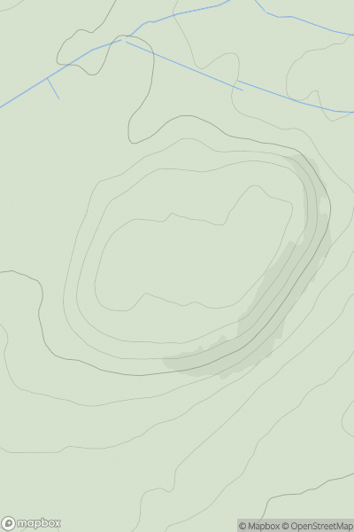 Thumbnail image for Woodstone Hill showing contour plot for surrounding peak
