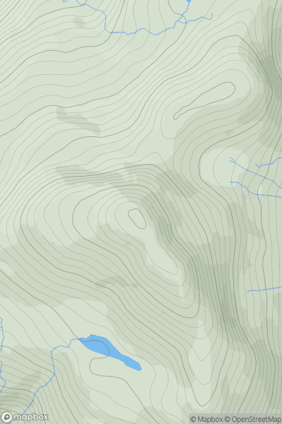 Thumbnail image for A' Ghlas-bheinn showing contour plot for surrounding peak