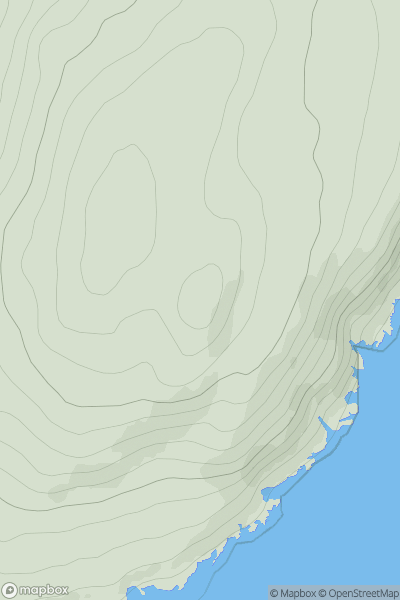 Thumbnail image for Bervie Brow showing contour plot for surrounding peak