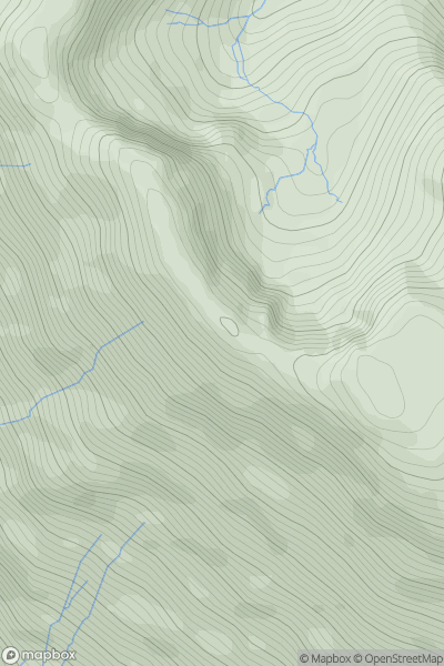 Thumbnail image for Ceum na h-Aon-choise South Top showing contour plot for surrounding peak
