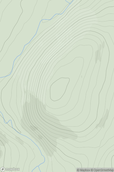 Thumbnail image for Creag an Iaruinn showing contour plot for surrounding peak