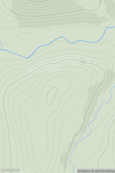 Thumbnail image for Hill of Tornahaish showing contour plot for surrounding peak