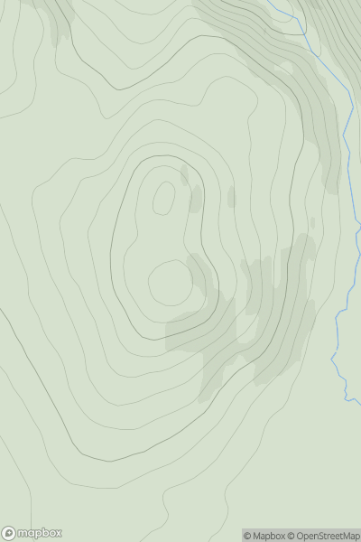 Thumbnail image for Creag a' Ghreusaich showing contour plot for surrounding peak