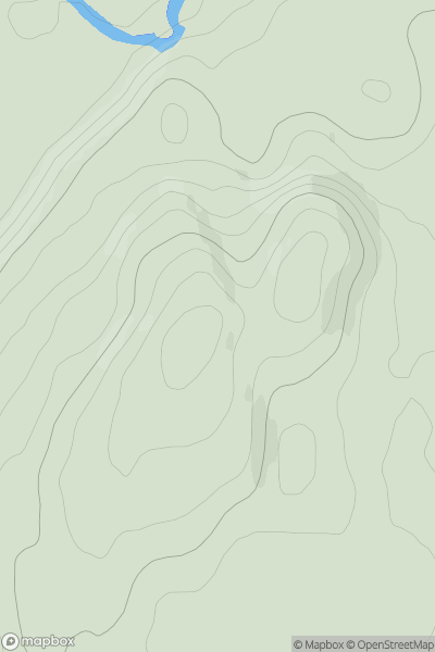Thumbnail image for Creag Ghlas-uaine showing contour plot for surrounding peak