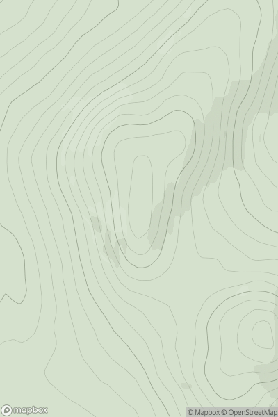 Thumbnail image for Beinn a' Bheurlaich showing contour plot for surrounding peak