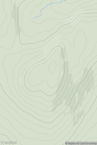 Thumbnail image for Creag an Righ showing contour plot for surrounding peak