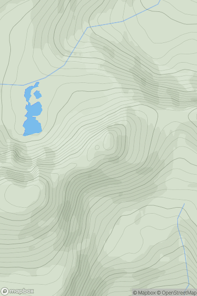 Thumbnail image for Stob Coire na Cloiche showing contour plot for surrounding peak