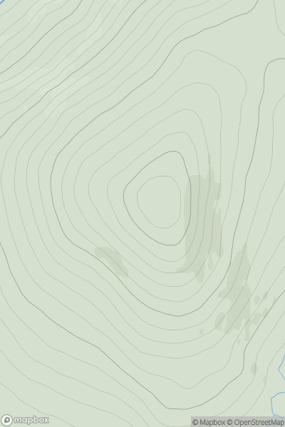 Thumbnail image for Tom a' Ghealagaidh showing contour plot for surrounding peak