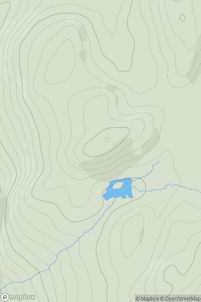 Thumbnail image for Fuaran Doire Cluig showing contour plot for surrounding peak