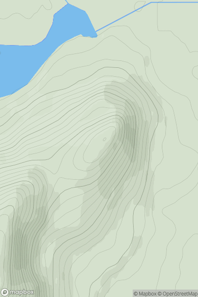 Thumbnail image for Dun-da-Iamh showing contour plot for surrounding peak