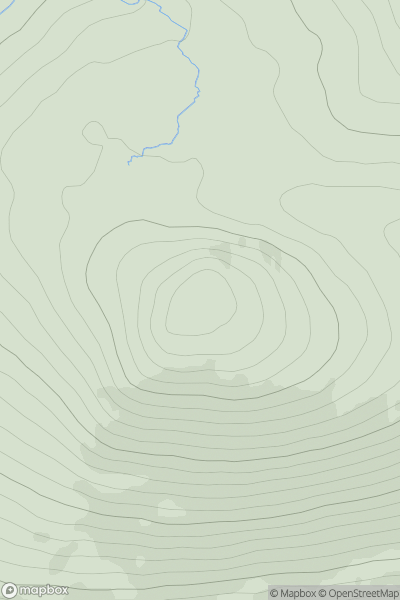 Thumbnail image for Meall nan Luath showing contour plot for surrounding peak