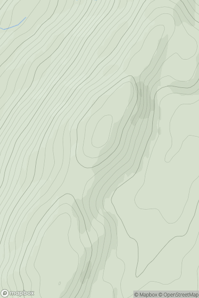 Thumbnail image for Creag Ard Achaidh North Top showing contour plot for surrounding peak
