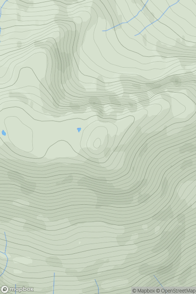 Thumbnail image for Sgurr an Airgid showing contour plot for surrounding peak