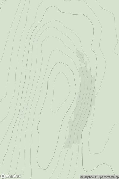 Thumbnail image for Carn nan Clacha Garbha showing contour plot for surrounding peak