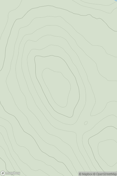 Thumbnail image for Beinn an Uain showing contour plot for surrounding peak