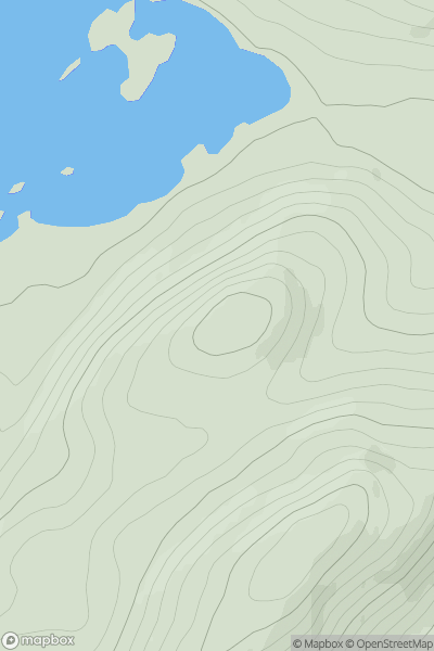 Thumbnail image for Carn Leitir an Lochain showing contour plot for surrounding peak