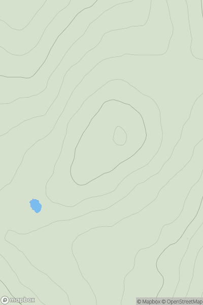 Thumbnail image for Maol an Tailleir SW Top showing contour plot for surrounding peak