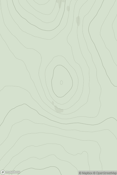 Thumbnail image for Beinn Mhor South Top showing contour plot for surrounding peak