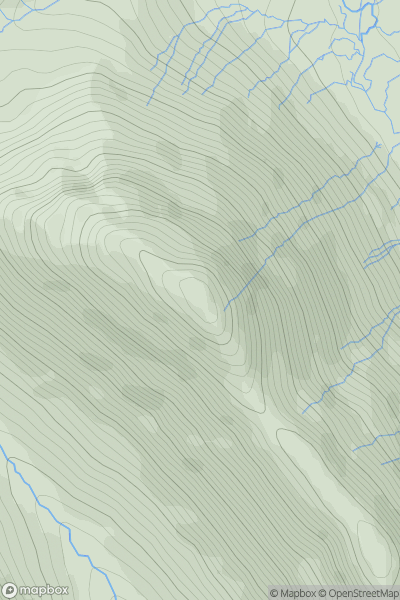 Thumbnail image for Am Bathach showing contour plot for surrounding peak