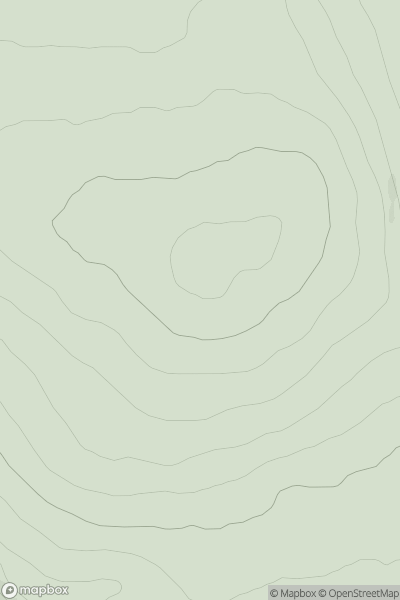 Thumbnail image for Cairn Uish showing contour plot for surrounding peak