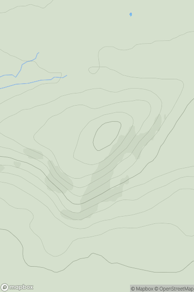 Thumbnail image for Creag Bhile showing contour plot for surrounding peak