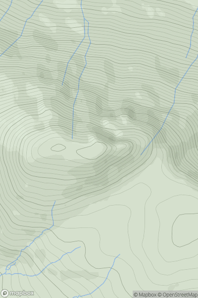 Thumbnail image for Carnan Cruithneachd showing contour plot for surrounding peak