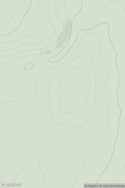 Thumbnail image for Creag Coille na Maoile South Top showing contour plot for surrounding peak