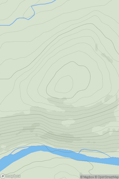 Thumbnail image for Hill of Dalnapot showing contour plot for surrounding peak
