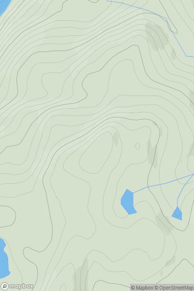Thumbnail image for Meall nan Aidhean showing contour plot for surrounding peak