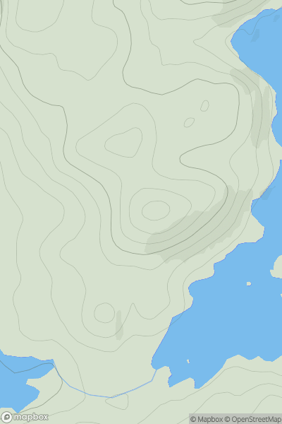 Thumbnail image for Knockie Lodge Hill showing contour plot for surrounding peak