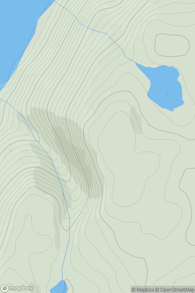 Thumbnail image for Cnoc Loch na Sgorthaich showing contour plot for surrounding peak