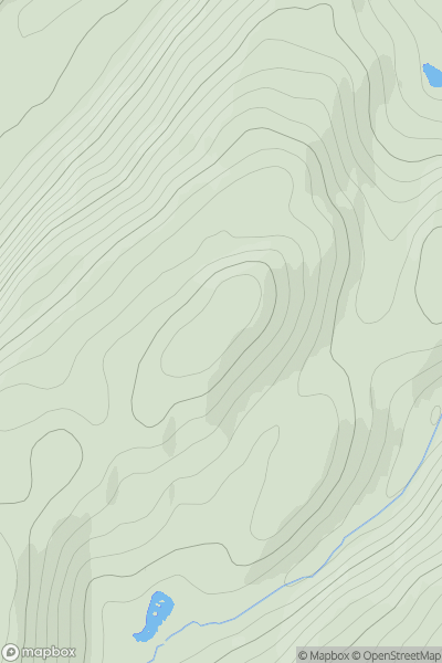 Thumbnail image for Meall a' Cholumain NE Top showing contour plot for surrounding peak