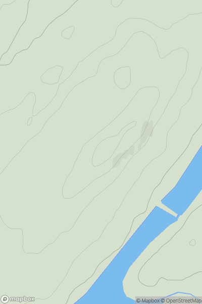 Thumbnail image for Hill of Gorthleck showing contour plot for surrounding peak