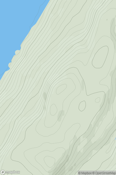 Thumbnail image for Creag a' Ghiubhais showing contour plot for surrounding peak