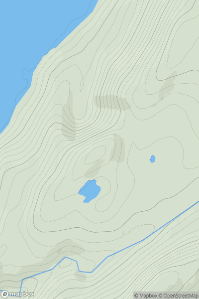 Thumbnail image for Cnoc Cas-bhearnach showing contour plot for surrounding peak