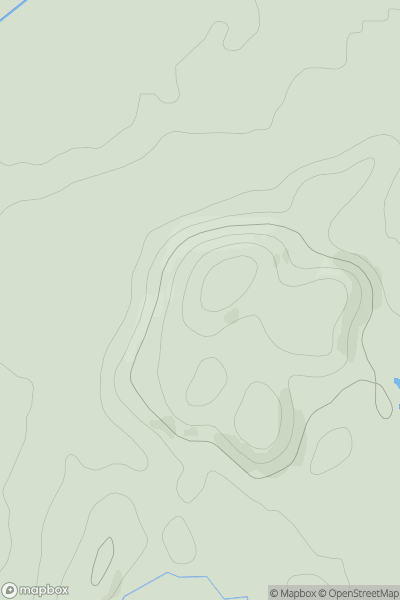 Thumbnail image for Cluny Hill - Nelson Tower showing contour plot for surrounding peak