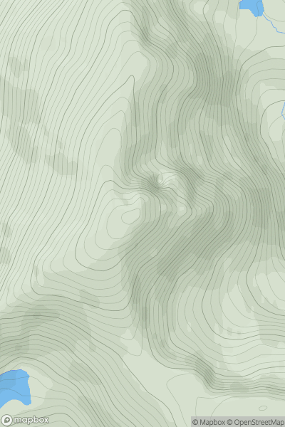 Thumbnail image for Sgurr nan Conbhairean showing contour plot for surrounding peak